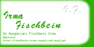 irma fischbein business card